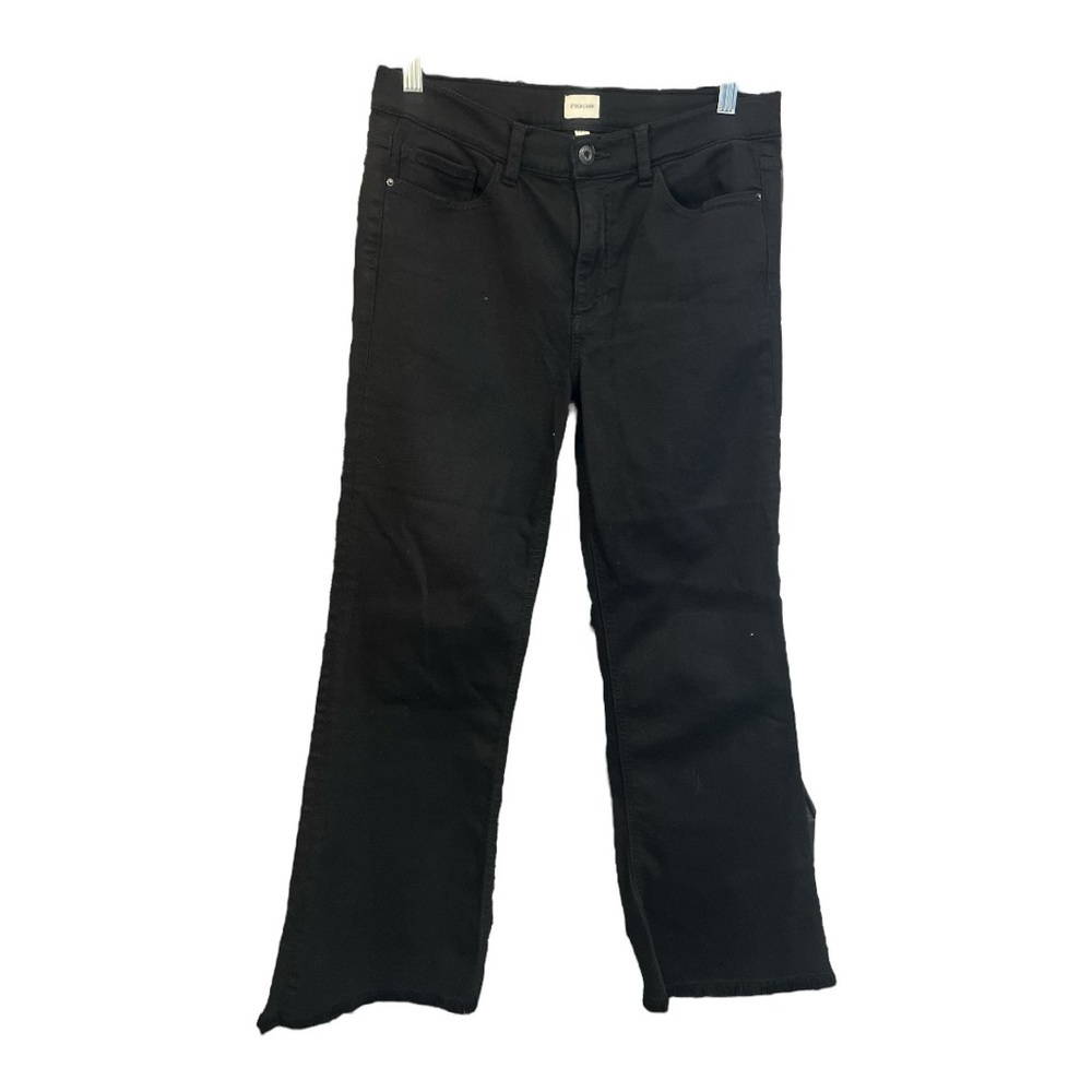 Sneak Peek Raw‎ Hem Black Flare Jeans Size 9 V1